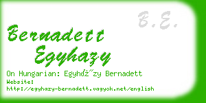 bernadett egyhazy business card